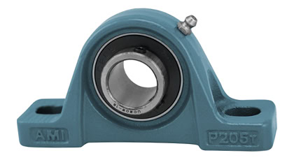 Mounted pillow block bearing with housing