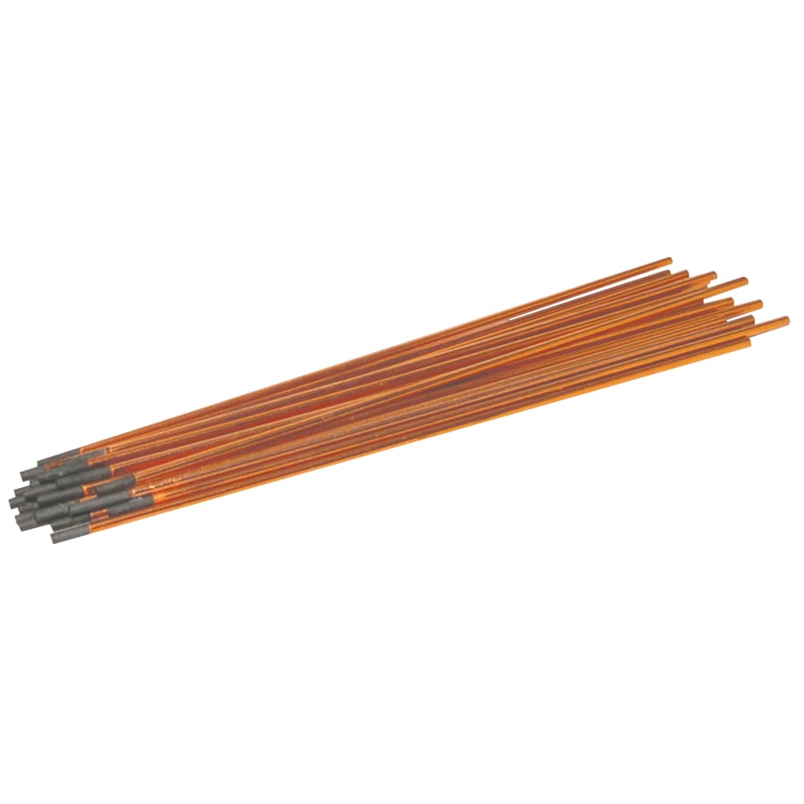 Copper-coated gouging carbon electrodes with flat ends