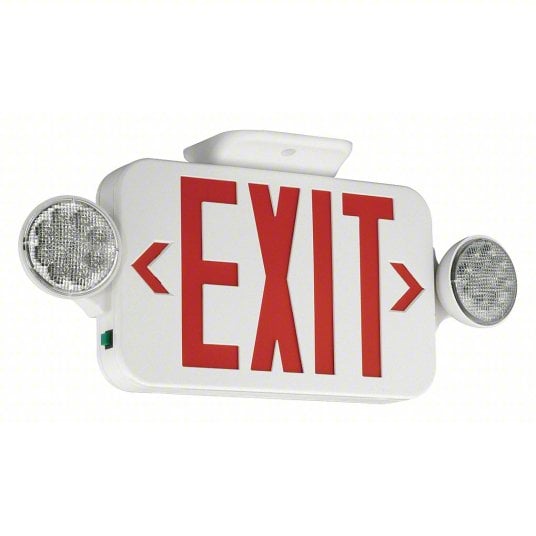 Exit sign with emergency lights