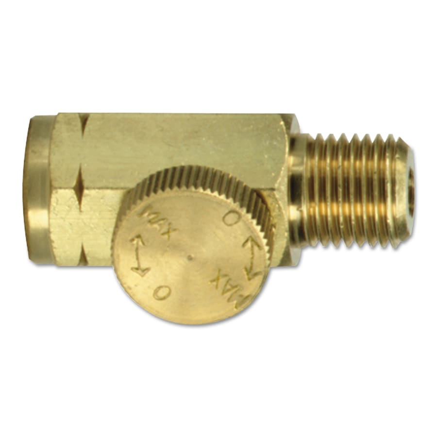 Brass air flow control valve adjustable