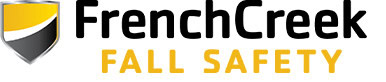 FrenchCreek Fall Safety Logo FrenchCreek Fall Safety logo with a yellow shield and the company name.