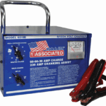 6/12/24 volt battery charger with jumper cables.