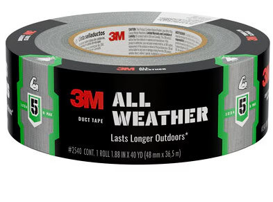 3M all-weather duct tape roll, outdoor use