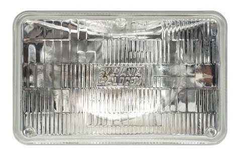 Halogen headlight bulb, rectangular automotive light